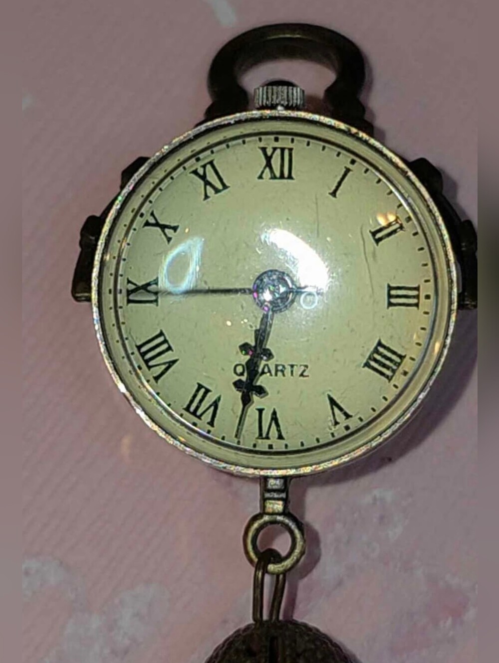 Vintage-Style Bronze Tassel Pendant Watch – New Battery & Keeps Great Time!